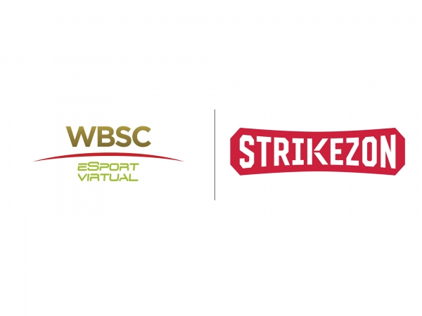 스크린야구 브랜드 스트라이크존으로 스크린야구 업계를 선도하고 있는 뉴딘콘텐츠와 '세계야구소프트볼연맹(WBSC)'이 글로벌 가상 야구 대회 출범을 위한 파트너십을 체결했다. (WBSC와 스트라이크존 로고.)